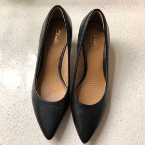 Clarks Leather Pointed Toe Heels
